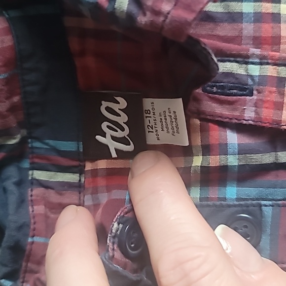 Sz 12-18 month Tea Collection Plaid Romper - Picture 2 of 4